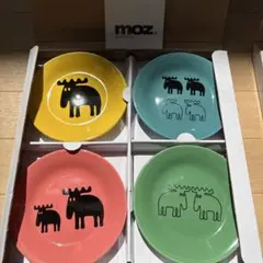 moz ヘラジカデザイン 皿 4枚セットのサムネイル