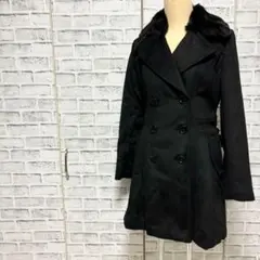 CECIL Mc BEEセシルマクビー 黒 ブラック ピーコート ウエストリボン