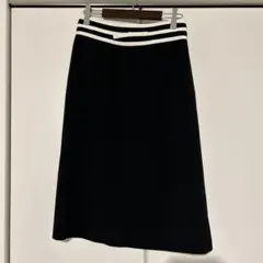 RED VALENTINO リボンハイウエストスカート ブラックホワイト 38のサムネイル