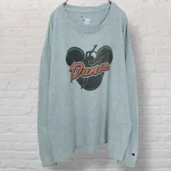 Champion レア dance ロゴ デカ プリント ユーズド ロンt 丸胴
