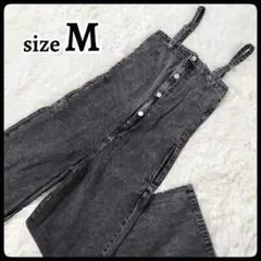 【新品】Coパピエール デニムサロペット オーバーオール ブラック M