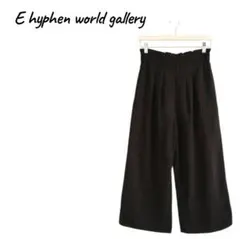 イーハイフン 【F】 ストライプ ワイドパンツ レディース ゆったり 春秋