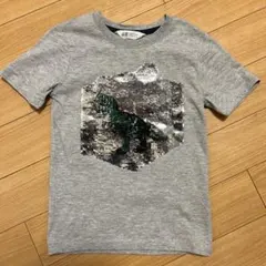 H＆M　スパンコール恐竜Tシャツ 　US 6-8Y(120相当)