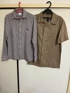 長袖シャツ半袖シャツ２個セット金額！