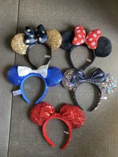 ミニー耳カチューシャ5個セット