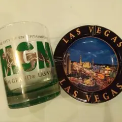 ラスベガスのお土産☆レトロ 灰皿・MGMグランドのグラス