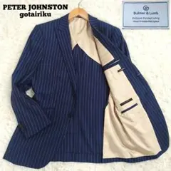 PETER JOHNSTON　五大陸　テーラードジャケット　ネイビー　ストライプのサムネイル