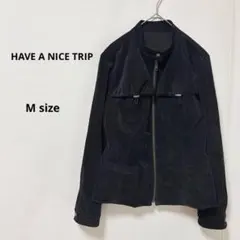 HAVE A NICE TRIP コーデュロイジップアップブルゾン　M ブラックのサムネイル