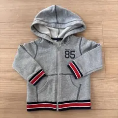 TOMMYHILFGER 100〜110グレー フード付き ジップアップパーカー