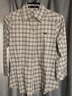 Burberry チェック柄 七分袖シャツ　38