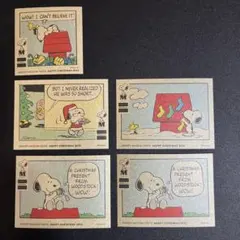 スヌーピー クリスマスステッカー　5枚セット