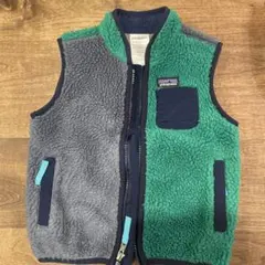 patagonia フリースジャケット 2T グレー・グリーン