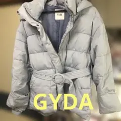 GYDA ライトブルー ベルト付きダウンジャケット