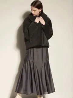 LILY BROWN 切替サテンナロースカートのサムネイル