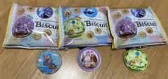 Disney Characters Biscuit 刺繍缶バッジ 3セット