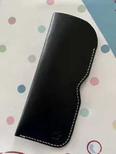 革　レザークラフト　メガネケース　ハンドメイド