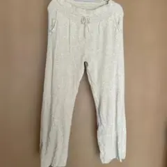 ユニクロ　ウォッシャブルニットリブパンツ　アイボリー XL マタニティ
