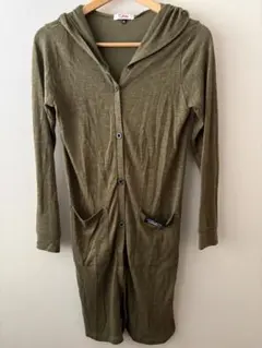 PINK LATTE フード付きカーディガン オリーブ