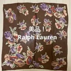 美品！　Ralph Lauren シルク　スカーフ　大判　総柄　 フラワー