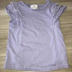 【値下げ・美品】組曲　ノースリーブTシャツ　ラベンダー　120のサムネイル