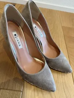 DIANA グレー スエード ハイヒール