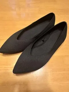 未使用ジーユーウォッシャブルニットフラットシューズ23.5cm
