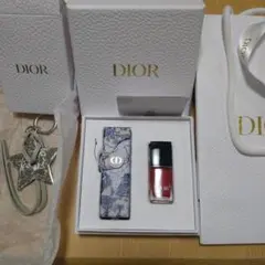 ディオールノベルティ　口紅 マニキュア　チャーム