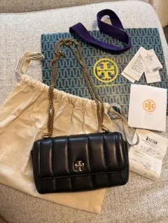 Tory Burch 黒レザーショルダーバッグ