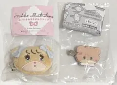 mikko ぬいぐるみ前髪クリップ フロッキーヘアクリップ ラテ