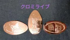 ユニバ限定 クロミ・ライブ☆世界クロミ化ツアークリスタルクリア☆メダリオン3種