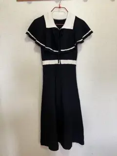 GRL グレイル ロング ワンピース ニット モノトーン ケープ付き L 未使用