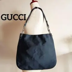 良品 グッチ ヴィンテージ 無地 セミショルダーバッグ 鞄 レディース メンズのサムネイル