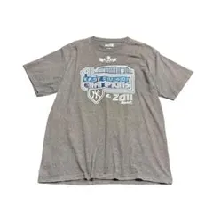 NYヤンキース　記念Tシャツ　Majestic 古着　グレー　L 8Sa