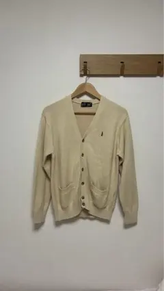 ♡様専用　EAST BOY 定番　綿カーディガン7G ベージュ×ネイビー　11号