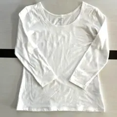 サイズXL ヒートテック エクストラウォーム UネックT 八分袖 レディース 白