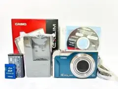 【ほぼ新品・返品保証】 カシオ　CASIO EXILIM EX-H10 ブルーのサムネイル