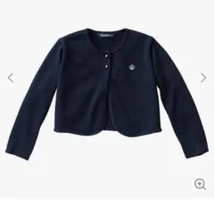 クリーニング済！ファミリア90サイズ　フォーマルボレロ　お受験　ネイビー