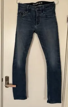 DENHAM ダークブルー スリムフィットデニム