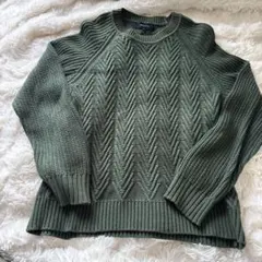 【美品】 SHIPS JET BLUE シップス グリーン ニット セーター長袖のサムネイル