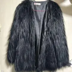 ファーコート 黒 フリーサイズ