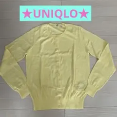 【ユニクロ】未使用　カーディガンMサイズ　薄いイエロー