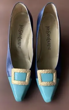 YVES SAINT LAURENT ヴィンテージハイヒールバイカラーのサムネイル