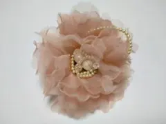 くすみピンク コサージュ 花 パール 入学式 卒業式 クリップ ピン