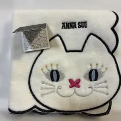 ANNA SUI 猫モチーフ タオルハンカチ ホワイトのサムネイル