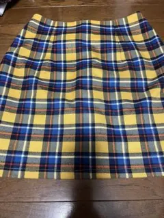 チェックスカート　スピンズ　ギンガムチェック　イエローミニスカートWEGO