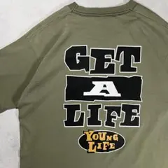 90s USA製 フルーツオブザルーム プリントTシャツ 両面プリント