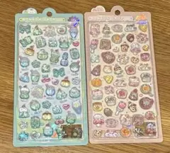 ボンボンドロップシール　2セット　緑、ピンク系