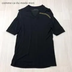 00s コムサデモード メン レーヨン メッシュ ポロシャツ