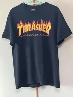 OLD THRASHER フレイムロゴ Tシャツ ブラック