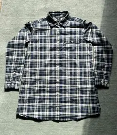montbell 長袖シャツ XS ネイビー系チェック